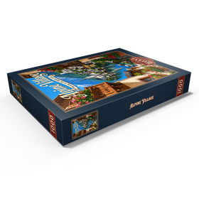 Darstellung des Puzzle Motivs Alpendorf am See – Morgenstimmung - Puzzleteile: 1000