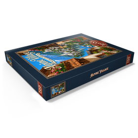 Alternative Darstellung des Puzzle-Motivs Alpendorf am See – Morgenstimmung – Puzzleteile: 200