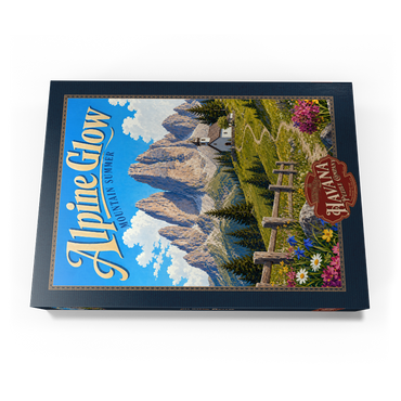 Darstellung des Puzzle Motivs Alpine Mountain Summer Serenity 1000 Puzzle Schachtel Ansicht3