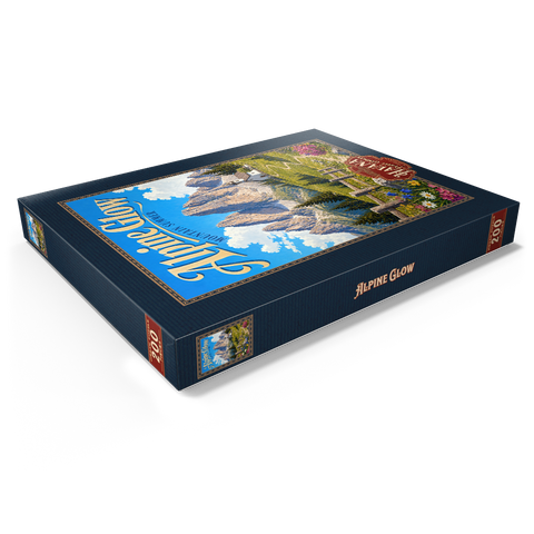 Darstellung des Puzzle Motivs Alpine Bergwelt – Sommerliche Ruhe Alpine Mountain Summer Serenity 200 Puzzle Schachtel Ansicht1