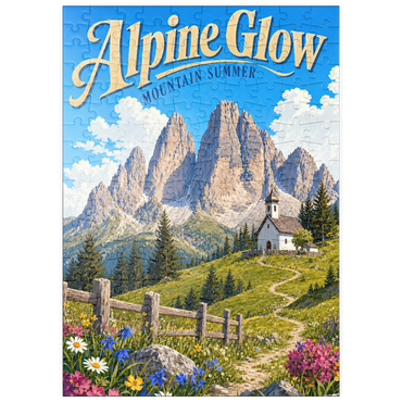 Darstellung des Puzzle Motivs puzzleplate Alpine Mountain Summer Serenity 200 Puzzle
