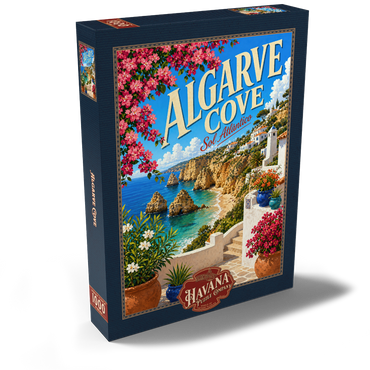 Darstellung des Puzzle Motivs Algarve Cove Coastal Paradise 1000 Puzzle Schachtel Ansicht2