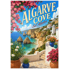 Darstellung des Puzzle Motivs Algarve Cove – Ein Paradies an der Küste - Puzzleteile: 1000