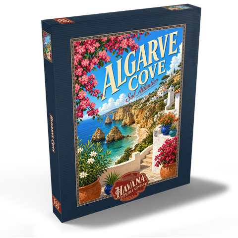 Darstellung des Puzzle Motivs Algarve Cove – Ein Paradies an der Küste Algarve Cove Coastal Paradise 200 Puzzle Schachtel Ansicht2