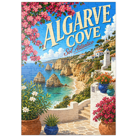 Darstellung des Puzzle Motivs Algarve Cove – Ein Paradies an der Küste puzzleplate Algarve Cove Coastal Paradise 200 Puzzle