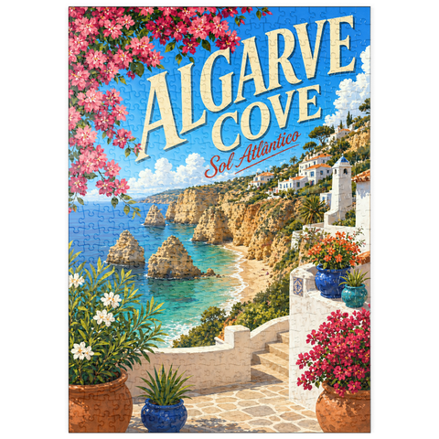 Darstellung des Puzzle Motivs Algarve Cove – Ein Paradies an der Küste puzzleplate Algarve Cove Coastal Paradise 500 Puzzle