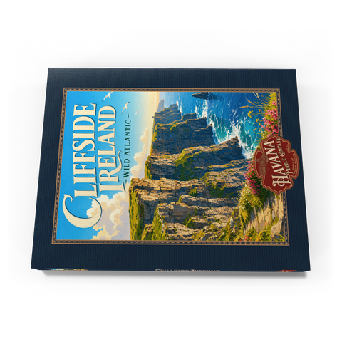 Darstellung des Puzzle Motivs Irland – Die wilde Schönheit des Atlantiks an den Steilküsten Ireland Cliffside Wild Atlantic Beauty 200 Puzzle Schachtel Ansicht3