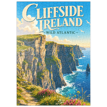 Darstellung des Puzzle Motivs puzzleplate Ireland Cliffside Wild Atlantic Beauty 500 Puzzle