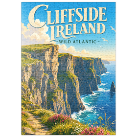 Darstellung des Puzzle Motivs Irland – Die wilde Schönheit des Atlantiks an den Steilküsten - Puzzleteile: 500