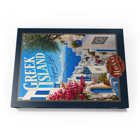 Darstellung des Puzzle Motivs Der Charme der griechischen Inseln an der Ägäisküste Greek Island Aegean Coastal Charm 1000 Puzzle Schachtel Ansicht3