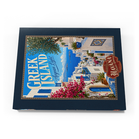 Darstellung des Puzzle Motivs Der Charme der griechischen Inseln an der Ägäisküste Greek Island Aegean Coastal Charm 100 Puzzle Schachtel Ansicht3