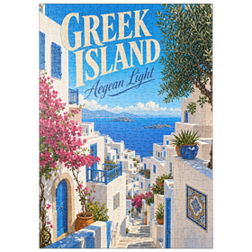 Darstellung des Puzzle Motivs Der Charme der griechischen Inseln an der Ägäisküste - Puzzleteile: 500