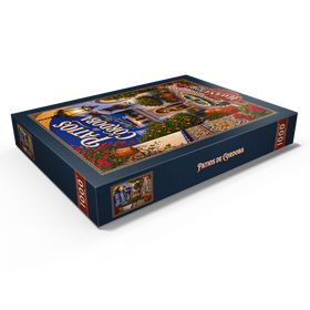 Darstellung des Puzzle Motivs Der Charme der Blumen in den Innenhöfen von Córdoba bei Nacht - Puzzleteile: 1000
