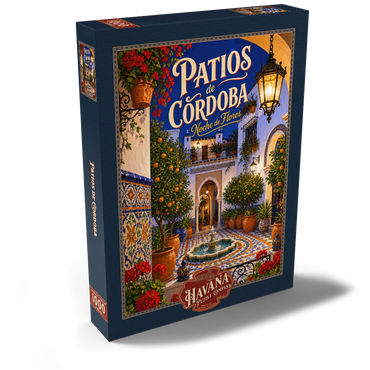 Darstellung des Puzzle Motivs Patios de Cordoba Floral Night Charm 1000 Puzzle Schachtel Ansicht2