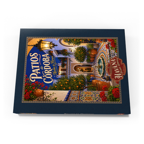 Darstellung des Puzzle Motivs Der Charme der Blumen in den Innenhöfen von Córdoba bei Nacht Patios de Cordoba Floral Night Charm 100 Puzzle Schachtel Ansicht3