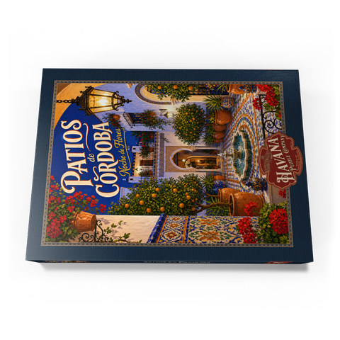 Darstellung des Puzzle Motivs Der Charme der Blumen in den Innenhöfen von Córdoba bei Nacht Patios de Cordoba Floral Night Charm 500 Puzzle Schachtel Ansicht3