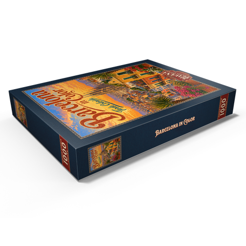 Darstellung des Puzzle Motivs Sagrada Familia – Pracht im Sonnenuntergang Sagrada Familia Sunset Splendor 1000 Puzzle Schachtel Ansicht1