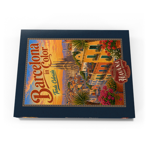 Darstellung des Puzzle Motivs Sagrada Familia – Pracht im Sonnenuntergang Sagrada Familia Sunset Splendor 200 Puzzle Schachtel Ansicht3