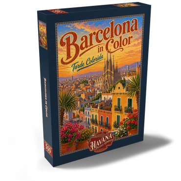 Darstellung des Puzzle Motivs Sagrada Familia Sunset Splendor 500 Puzzle Schachtel Ansicht2