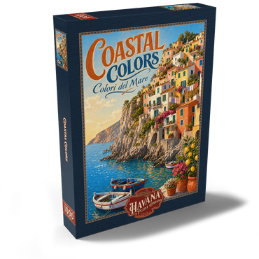 Darstellung des Puzzle Motivs Amalfi Coast Colorful Coastal Charm 1000 Puzzle Schachtel Ansicht2