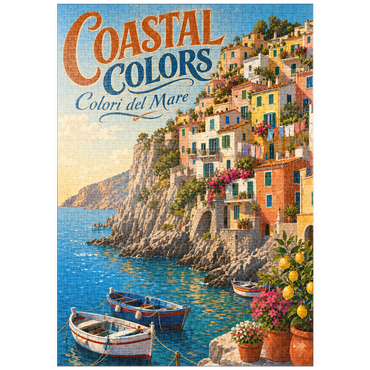 Darstellung des Puzzle Motivs puzzleplate Amalfi Coast Colorful Coastal Charm 1000 Puzzle