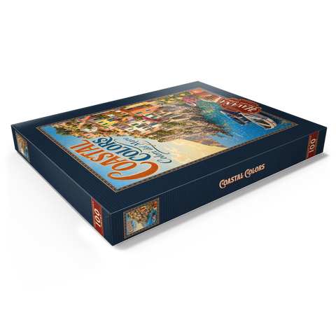 Darstellung des Puzzle Motivs Die Amalfiküste – farbenfroher Küstencharme Amalfi Coast Colorful Coastal Charm 100 Puzzle Schachtel Ansicht1