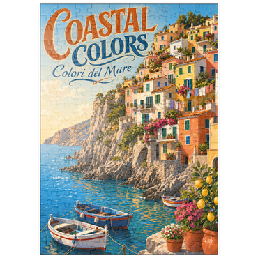Darstellung des Puzzle Motivs puzzleplate Amalfi Coast Colorful Coastal Charm 200 Puzzle