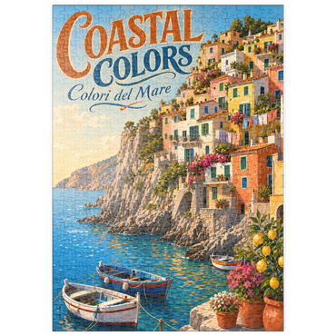 Darstellung des Puzzle Motivs puzzleplate Amalfi Coast Colorful Coastal Charm 500 Puzzle