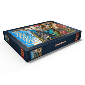 Darstellung des Puzzle Motivs Der Charme eines Ferienhauses am Hafen von Cornwall - Puzzleteile: 1000