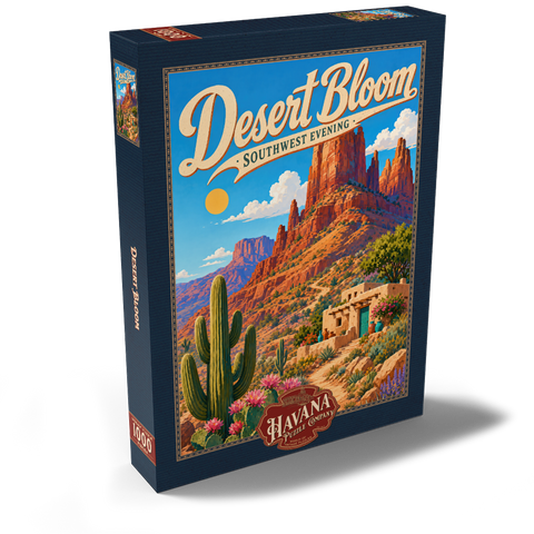 Darstellung des Puzzle Motivs Wüstenblüte – Die ruhige Schönheit des Südwestens Desert Bloom Serene Southwest Beauty 1000 Puzzle Schachtel Ansicht2