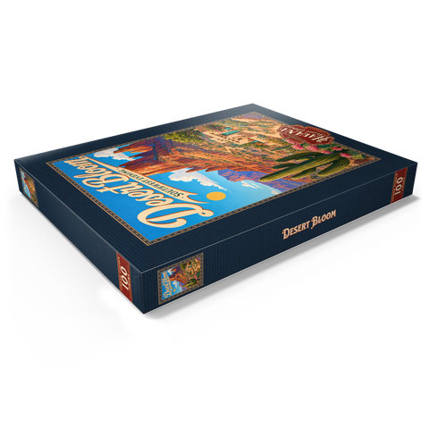 Darstellung des Puzzle Motivs Wüstenblüte – Die ruhige Schönheit des Südwestens Desert Bloom Serene Southwest Beauty 100 Puzzle Schachtel Ansicht1
