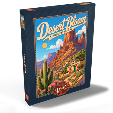 Darstellung des Puzzle Motivs Desert Bloom Serene Southwest Beauty 100 Puzzle Schachtel Ansicht2