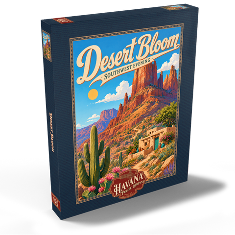 Darstellung des Puzzle Motivs Wüstenblüte – Die ruhige Schönheit des Südwestens Desert Bloom Serene Southwest Beauty 100 Puzzle Schachtel Ansicht2