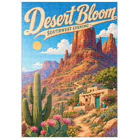 Darstellung des Puzzle Motivs Wüstenblüte – Die ruhige Schönheit des Südwestens - Puzzleteile: 200