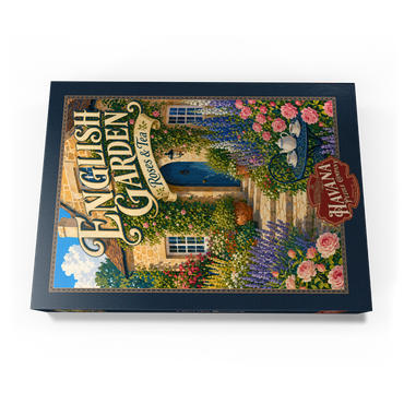 Darstellung des Puzzle Motivs English Garden Roses Tea Charm 1000 Puzzle Schachtel Ansicht3