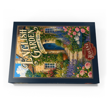 Darstellung des Puzzle Motivs English Garden Roses Tea Charm 500 Puzzle Schachtel Ansicht3