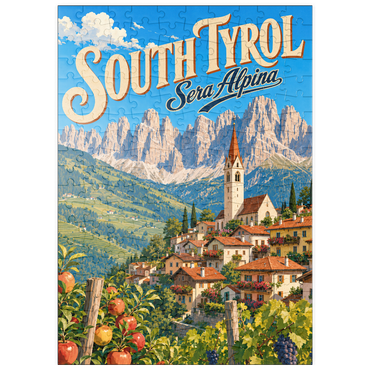 Darstellung des Puzzle Motivs puzzleplate South Tyrol Alpine Village Charm 200 Puzzle