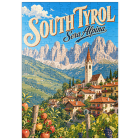 Darstellung des Puzzle Motivs Der Charme der Südtiroler Bergdörfer - Puzzleteile: 200