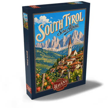Darstellung des Puzzle Motivs South Tyrol Alpine Village Charm 500 Puzzle Schachtel Ansicht2