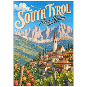 Darstellung des Puzzle Motivs Der Charme der Südtiroler Bergdörfer - Puzzleteile: 500