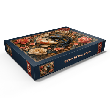 Darstellung des Puzzle Motivs Yin Yang Koi Floral Elegance 1000 Puzzle Schachtel Ansicht1