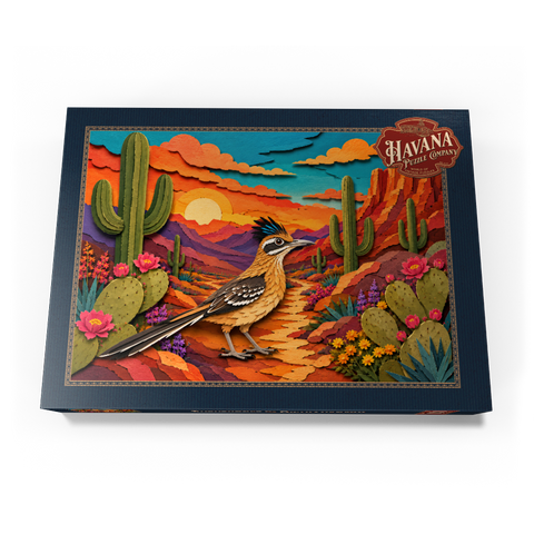 Darstellung des Puzzle Motivs Roadrunner im Cactus Canyon Roadrunner in Cactus Canyon 1000 Puzzle Schachtel Ansicht3