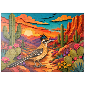 Darstellung des Puzzle Motivs Roadrunner im Cactus Canyon - Puzzleteile: 100