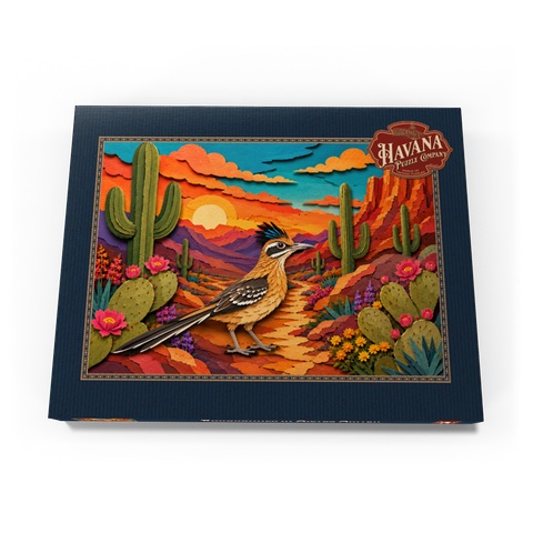Darstellung des Puzzle Motivs Roadrunner im Cactus Canyon Roadrunner in Cactus Canyon 200 Puzzle Schachtel Ansicht3