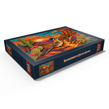 Darstellung des Puzzle Motivs Roadrunner in Cactus Canyon 500 Puzzle Schachtel Ansicht1
