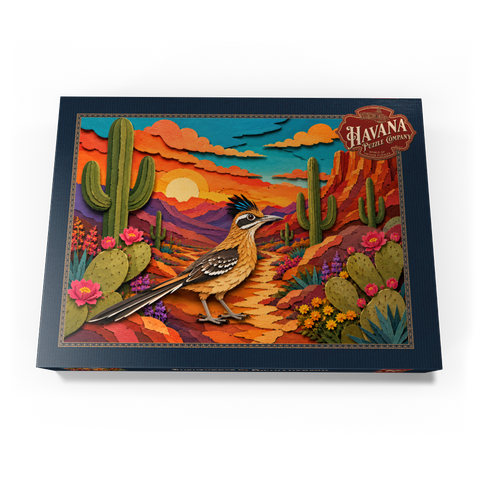 Darstellung des Puzzle Motivs Roadrunner im Cactus Canyon Roadrunner in Cactus Canyon 500 Puzzle Schachtel Ansicht3