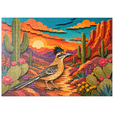 Darstellung des Puzzle Motivs puzzleplate Roadrunner in Cactus Canyon 500 Puzzle