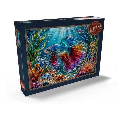 Darstellung des Puzzle Motivs Leuchtende Glasschätze aus dem Ozean Luminous Glass Ocean Treasures 1000 Puzzle Schachtel Ansicht2