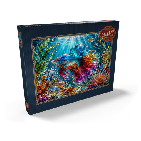 Darstellung des Puzzle Motivs Leuchtende Glasschätze aus dem Ozean Luminous Glass Ocean Treasures 100 Puzzle Schachtel Ansicht2