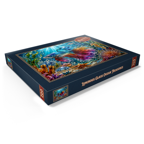 Darstellung des Puzzle Motivs Leuchtende Glasschätze aus dem Ozean Luminous Glass Ocean Treasures 200 Puzzle Schachtel Ansicht1